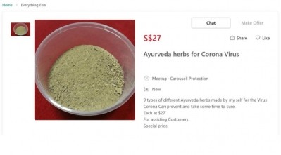 According to HSA, among some of the products claiming to fight the coronavirus include Ayurveda herbs, Vitamin C antioxidants, botanicals, and immunity vitamins ©HSA.gov.sg